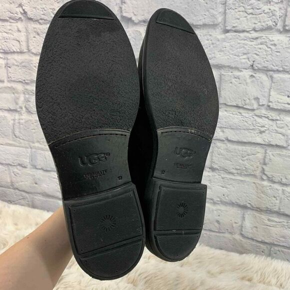 Ugg Dagmann Chukka Boot Mens 12 Black Leather Lace Up - Picture 7 of 8